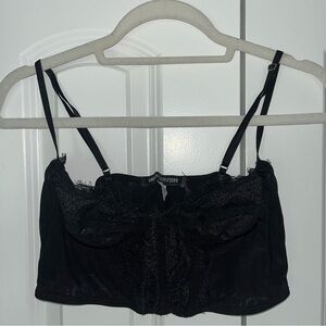 Urban Outfitters Black Lace Crop Top